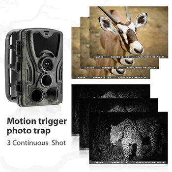Bezprzewodowa kamera myśliwska Trail Night Vision Cameras HC801A 16MP 1080P IP65 Photo Trap 0.3 s Trigger Wildlife Surveillance