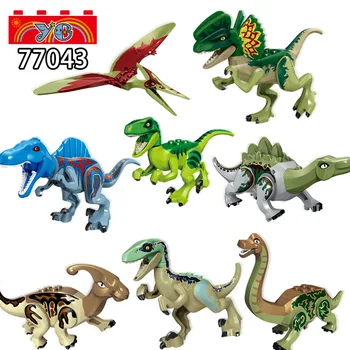 Set Sale Building Blocks World Dinosaur Tyrannosaurs Rex przejrzysty model cegieł zabawki edukacyjne dla dzieci prezent YE 77043
