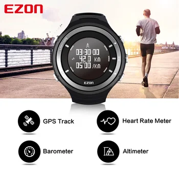 EZON T033 Smart Sports Marathon Running Watch Bluetooth 4.0 GPS track krokomierz tętno zegarek wysokościomierz barometr