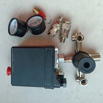 Gorąca regulator ac 380V Duty Air Compressor Pump Pressure Control Switch zawór kontroli powietrza pompą 7.25-125 PSI z manometrem