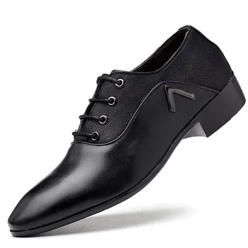 2019 moda mężczyźni formalne buty rozmiar 38-48 czarny brązowy klasyczny punktowy skarpety mężczyźni sukienka firmy partia buty fgb6