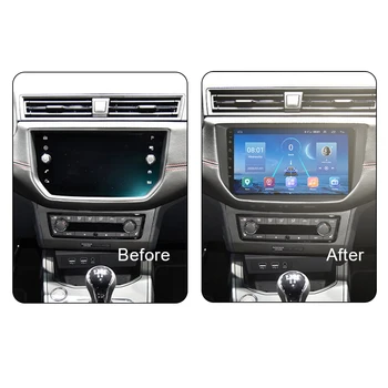 Do Seat Ibiza MK4 6 jNo 2 Din Car Radio Navigation GPS odtwarzacz multimedialny DVD Auto Stereo z systemem Android w wersji 9.0 Carplay 360 Sony Camera