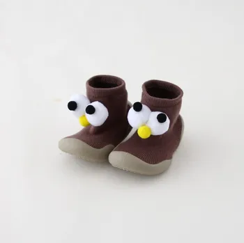 18 nowych antypoślizgowe buty Cute Baby Baby Walking Trickle Shoe Socks Baby Socks shoes big eyes baby boy Girl Socks