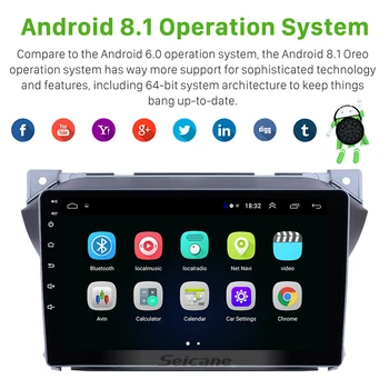 Seicane 2din Android 8.1 Car Radio Stereo GPS dla Suzuki alto 2009 2010 2011 2012 2013-2016 odtwarzacz multimedialny radioodtwarzacz