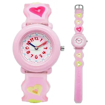 WILLIS Women Kids Watch Girls Children Pink Dress zegarki cute kreskówka silikonowe dla dzieci zegar Saat Relogio Montre Enfant