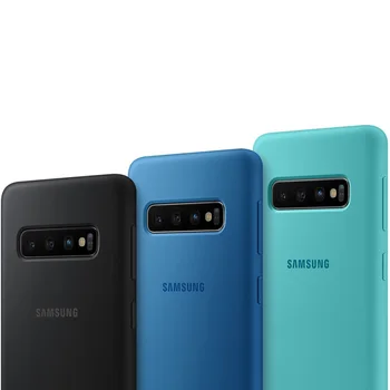 Oficjalna oryginalny pokrowiec silikonowy Samsung etui do Galaxy S10 X SM-G9730 S10+ S10 Plus SM-G9750 obudowy telefonów komórkowych