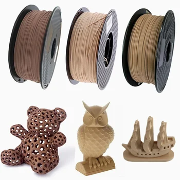 3D Wooden PLA 3D Printer Filament 1.75 mm 1000G/500G/250G Mahogany Wood Color 3D Printing Materials Supply PLA Dropshipping