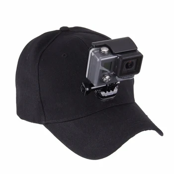 PULUZ Outdoor Sun Hat Topi Baseball Cap Holder Mount Baseball Hat with J-Bracket Base & Screw Sports Action Camera Accessories