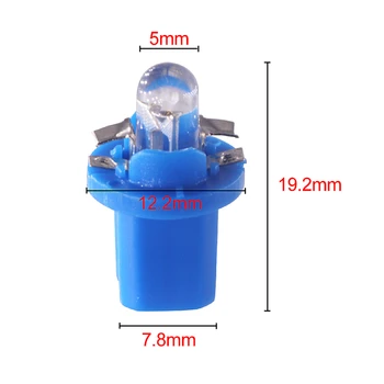 20 szt. T5 B8.5 LED samochodowe diody led wnętrze lampy desce rozdzielczej czujnik narzędzie auto Klin boczny lampa 12 v