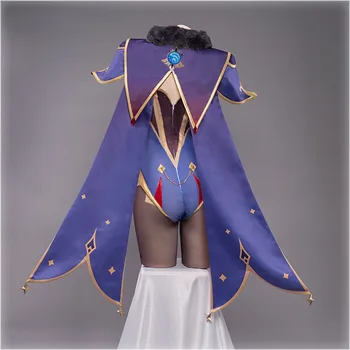 GAMPORL Genshin Impact cosplay kostium Mona cosplay peruka tajemnicza body Mona Мегистус astrolog strój z kapeluszem zestaw Gier