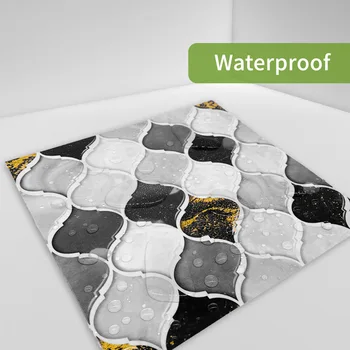 Funlife czarno-biała Winorośl płytki mozaiki naklejką na kuchenny tło ściany i tapety łazienki