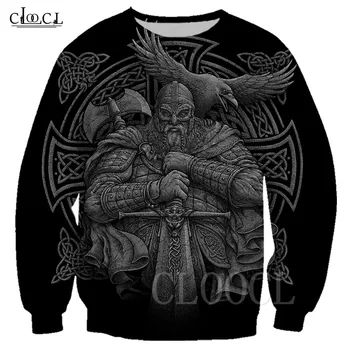 Hot sprzedaży nowa moda Viking Tattoo Kapturem T Shirt 3D Printed Viking Black Sweatshirt Unisex Harajuku Hip Hop Streetwear Top