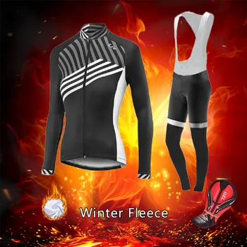 Damska zimowa woda termalna z polaru Droga rowerowa odzież 2021 LIV Cycling Jersey Set ciepłe ubrania damskie odzież rowerowa MTB Dress Cycle Kit