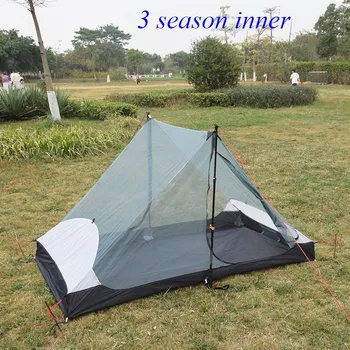 LanShan 2 3F 2 Person no see um Ultralight Camping Tent 3 Seasons / 4 seasons 15D Silnylon Rodless Tent