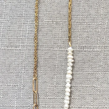 2020 nowy podwójny naszyjnik wisiorek prosta moda dla kobiet szyi łańcuch naszyjnik naszyjnik prawdziwe słodkowodne perły biżuteria akcesoria prezenty