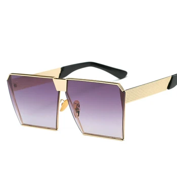HBK kwadratowe retro okulary wysokiej jakości metalowa rama marki projektant UV400 moda spolaryzowane kobiety okulary mężczyźni Vintage unisex
