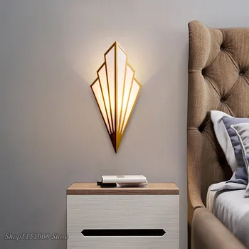 Nordic Industrial Fan Wall Lamps Sconce Vintage Led Golden Wall Lights for Bedroom Corridor Loft Decor lampy lampa