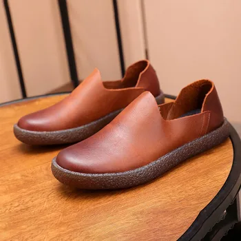 Wiosna 2018 nowe męskie mokasyny obuwie Wszystko-mecz skóry wołowej Buty do jazdy mężczyźni oddychające buty modne buty mężczyźni obuwie dla rekreacji