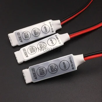100pcs dc 12v 24V Mini Led Dimmer Controller 3 przyciski 6A do zarządzania jednokolorowy taśmą led SMD 3528 5050 5630 Light Bar