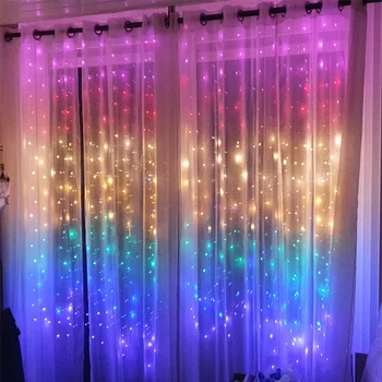 300LED 3M Fairy Lights Garland dekoracja sypialni pilot zdalnego sterowania USB String Lights Window Curtain Party Deco lampa Backdrops