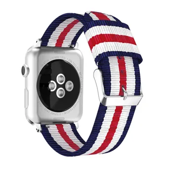 NATO pasek do Apple Watch band 5 4 42 mm/44 mm mc band 3 38 mm/40 mm correa tkaniny płócienne bransoletka na nadgarstku apple watch akcesoria
