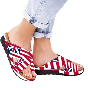 Damskie pantofle plażowe 2020 letnie kobiety lady retro szyć ColorCasual niski plaża open open toe sandały klip toe buty slajdy