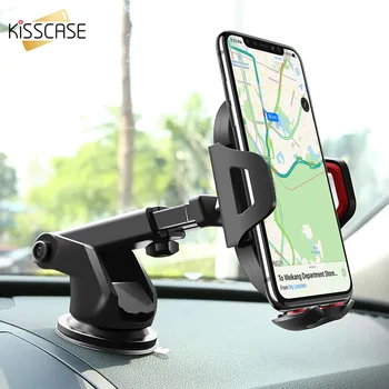 KISSCASE uchwyt samochodowy uchwyt do telefonu w samochodzie przyssawka uchwyt samochodowy do telefonu otwór wentylacyjny uchwyt dla iPhone XR XS Max Huawei P20